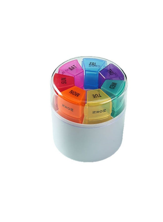 صندوق تخزين أدوية كبير السعة بـ 28 وحدة، مغلق لمدة 7 أيام، صندوق مقسم، صندوق كبسولات فيتامينات، تصميم وحدات منفصلة، فتح وإغلاق مستقلان، سهل الحمل، مثالي للاستخدام المنزلي والسفر - Image 1